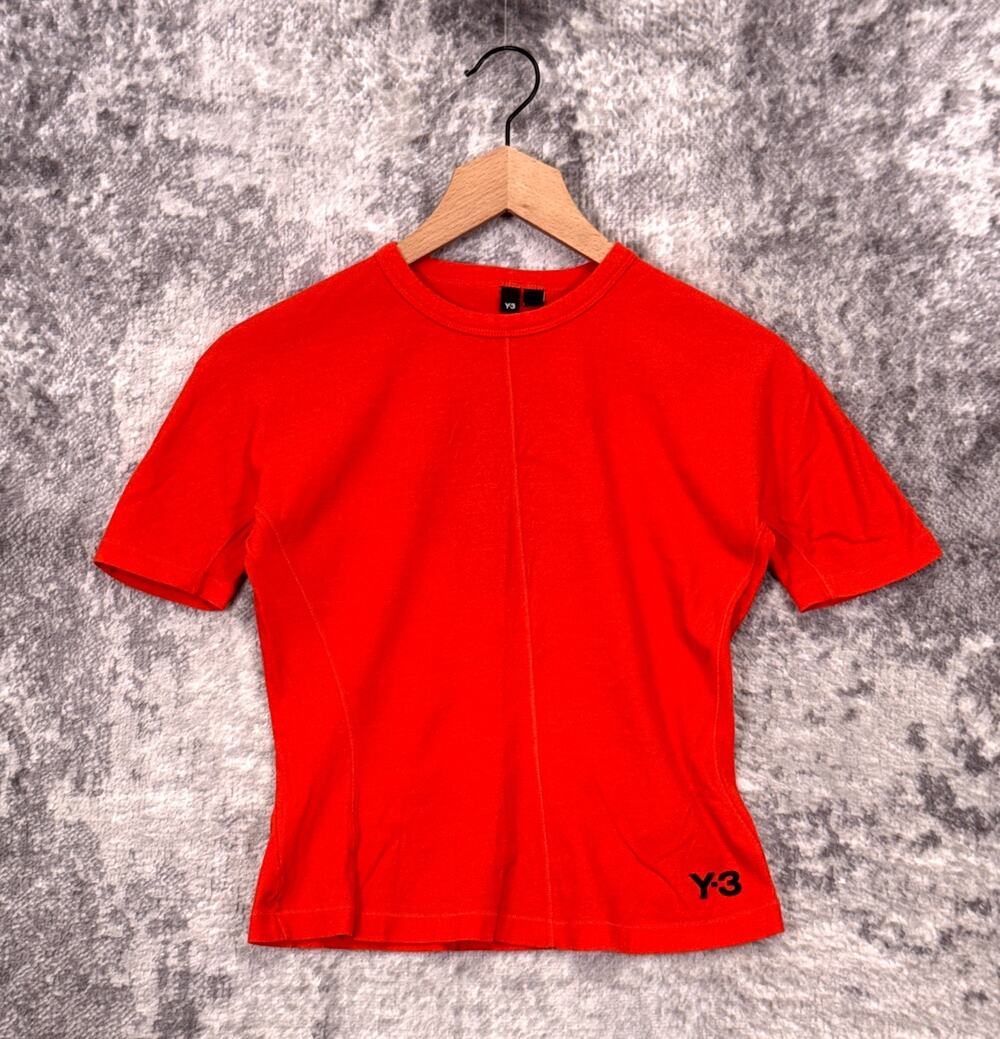 Adidas x Y-3 Yohji Yamamoto Fitted Tee Medium Womens Orange Shirt